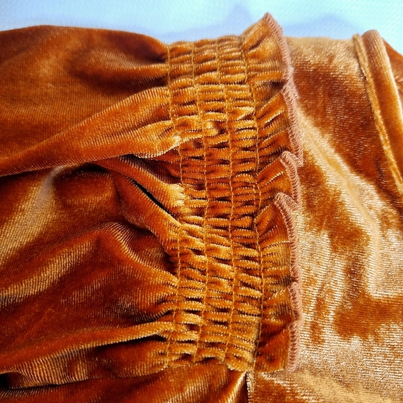 NWT Umgee brand " The Bohemian in Orange Velour" tunic shirt size Large. - Picture 6 of 9